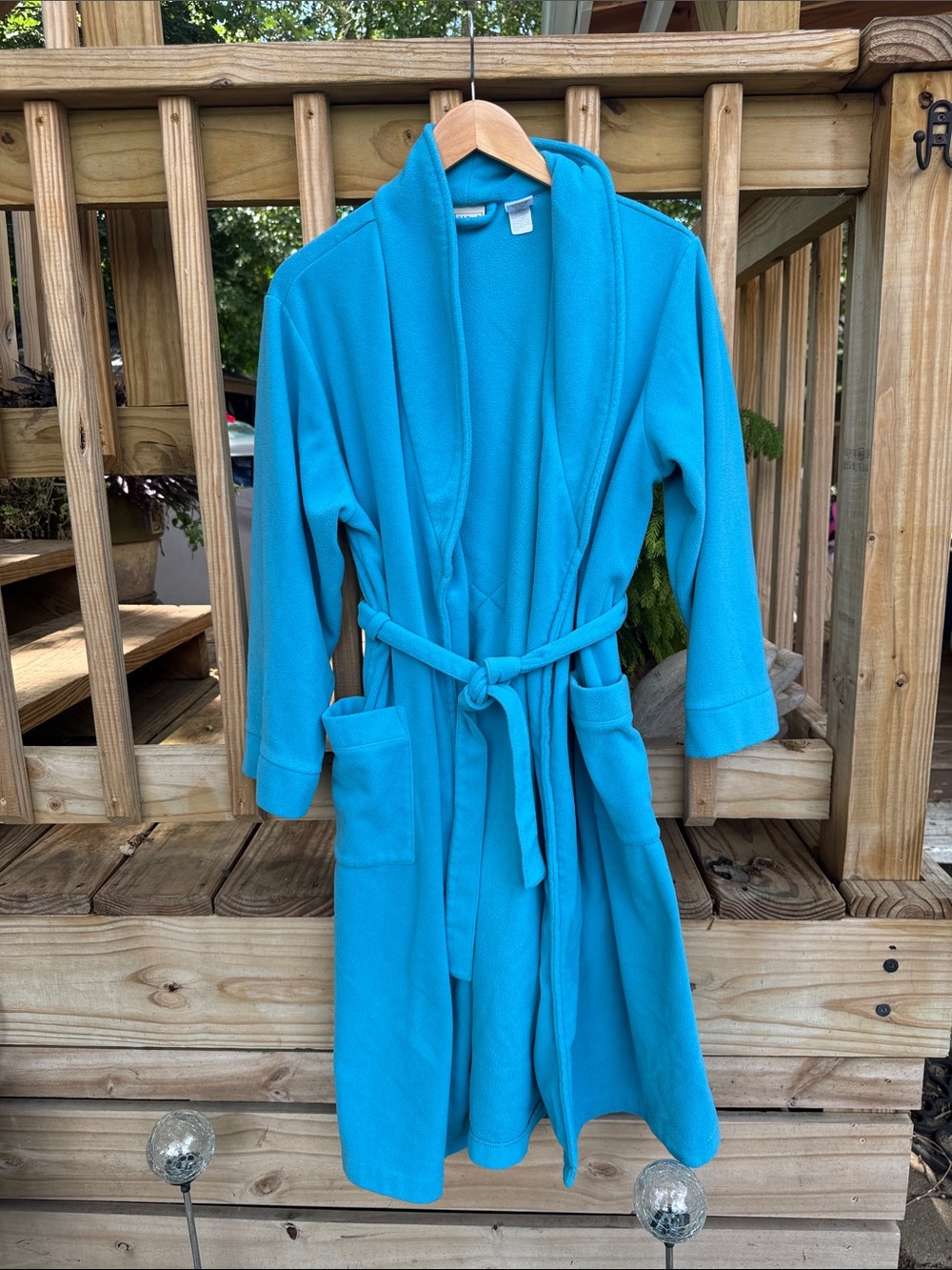 L.L. Bean Kids' Turquoise Fleece Robe